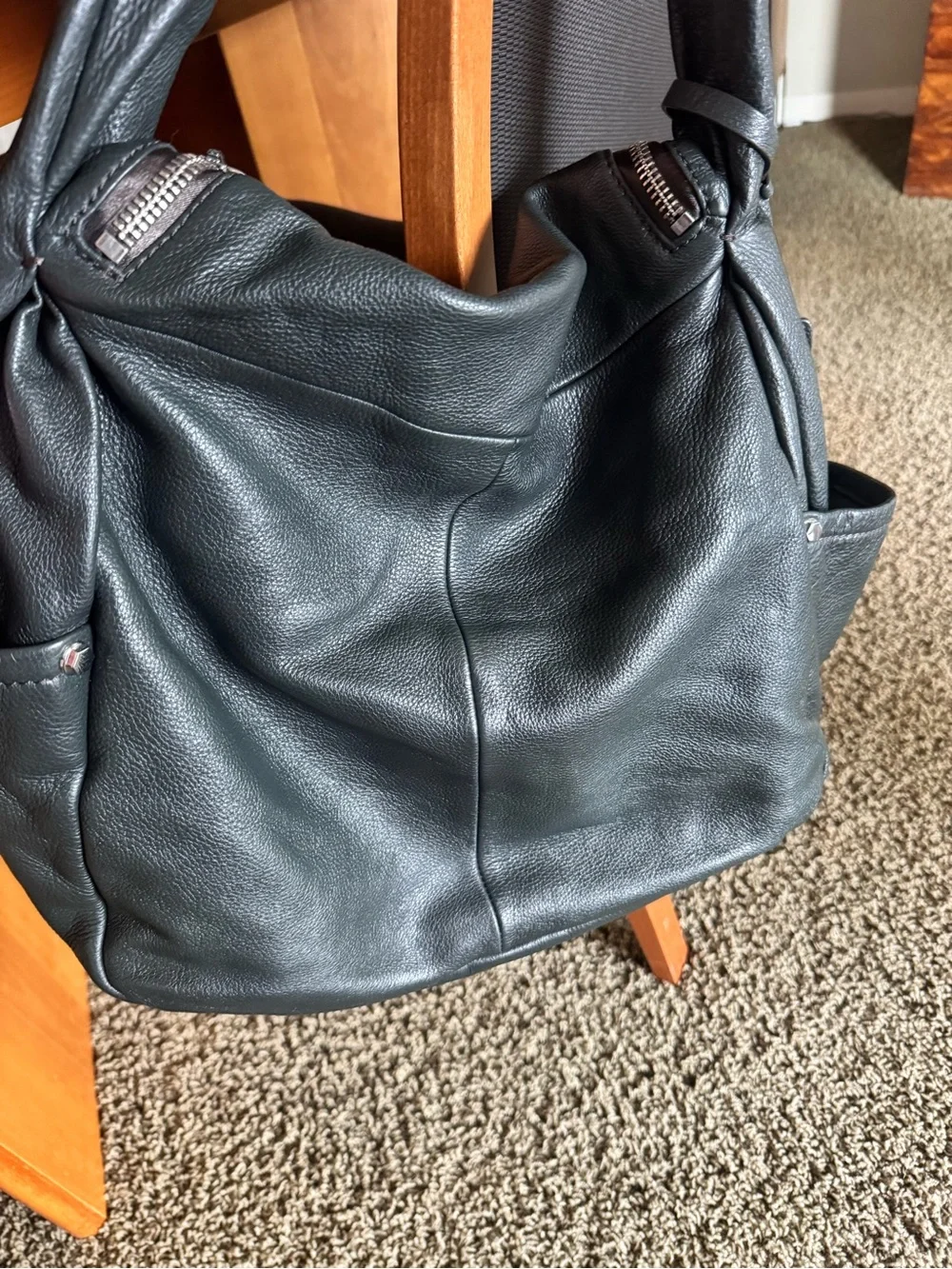 OrYany Women's Black Leather Hobo Bag - Sleek Everyday Shoulder Bag